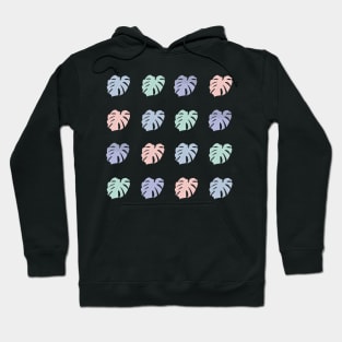 Pastel Monstera Deliciosa Leaves Hoodie